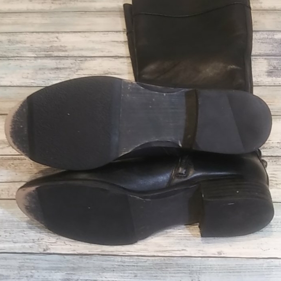 Victor Alfaro Black VA-Rosette Tall Riding Boots - Picture 6 of 8